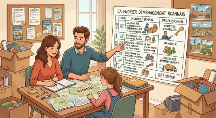 Déménager dans le Roannais : le calendrier des démarches et les pros à contacter